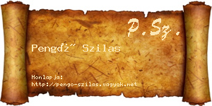 Pengő Szilas névjegykártya